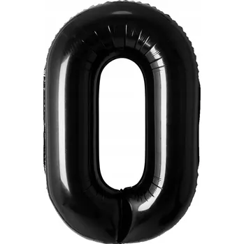 Balónek Fóliový balónek Číslice 0 černá 100 cm (40')