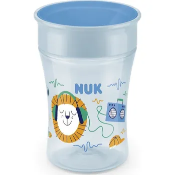 Hračka pro nejmenší NUK hrnek Magic Cup s víčkem 230ml modrá