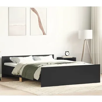 Ložnice vidaXL Rám postele bez matrace 140x200 cm kompozitní dřevo [3203749] Barva: Černá