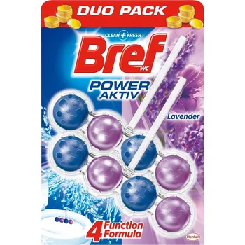 WC čistič WC blok Bref LAVENDA, 2 kusy