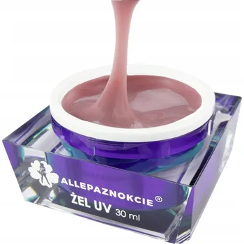 Lak na nehty Podkladový a stavební Gel Allepaznokcie 30ml béžový a hnědý