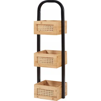 Koupelnový nábytek Bambusová police do koupelny 73x23x19 cm, organizér