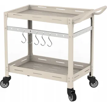 Servírovací stolek Servírovací vozík venkovní Bard ocel 72x77x38 cm Šampaň