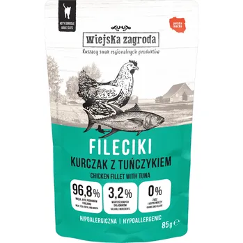Krmivo pro kočku Wiejska Zagroda pro kočky Krmivo Filé kuře s tuňákem 85g