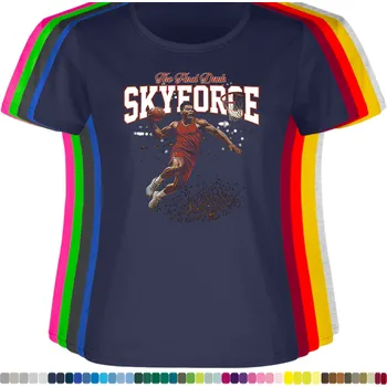 Dámské oblečení damske-levne-bavlnene-tricko-digitalni-potisk-smec-basketbalisty Barva: Navy - tmavě modrá, velikost: XXL