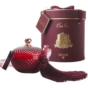 Svíčka Côte Noire - Round Art Deco svíčka Red & Gold, Rose Oud