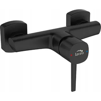 Vodovodní baterie Jednopáková nástěnná vanová a sprchová baterie Laveo Polla, černá