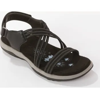 Dámské sandále Sandály s pružnými pásky, na suchý zip černá 38