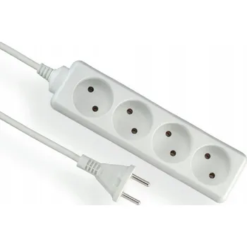 Napájecí kabel Prodlužovací Kabel přívod s lištou iRMA 1,5 m 4 ks bílý