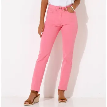 Dámské kalhoty Zeštíhlující dlouhé kalhoty růžová 46