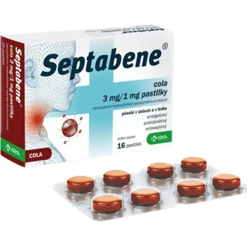 Lék na bolest v krku KRKA Septabene cola 3mg/1mg
