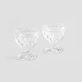 Sklenice Sada dvou skleniček na vajíčka CORAGGIO průsvitná (2 ks)