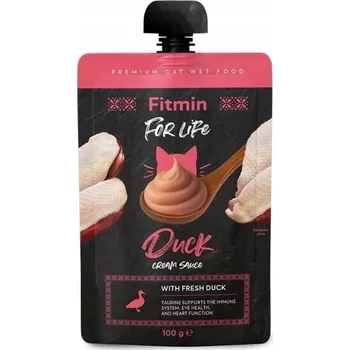 Krmivo pro kočku Fitmin For Life Cream sauce krémová kapsička s kachnou pro kočky 100 g