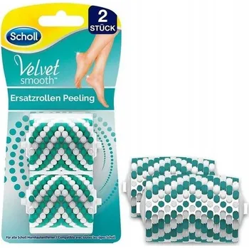Kosmetika na nohy Scholl Velvet Smooth exfoliační kartáčky na suchou pokožku chodidel a nohou 2 kusy