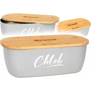 chlebník Chlebník s prkénkem Elitehoff šedý bambus