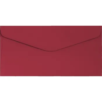 Obálka Ozdobná obálka DL na pozvánky, hladká ČERVENÁ, balení 10 ks