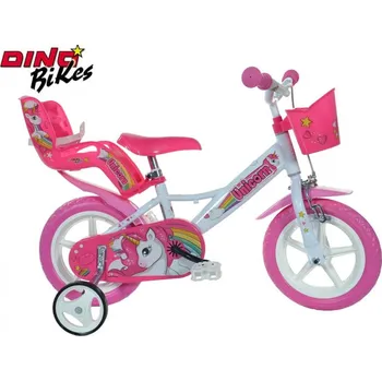 Dětské kolo Dětské kolo Dino Bikes 124RL-UN, 12" kola, růžové