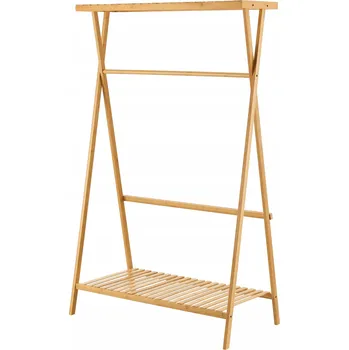 Věšák Stojanový věšák dřevěný PremiumXL, odstíny hnědé