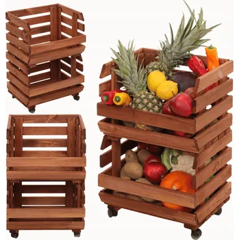 Dílenský regál Dřevěný skladový regál Wamar-Sosenka 55 x 37 x 30 cm, nosnost až 50 kg na polici