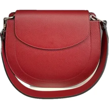 Dámská kožená crossbody kabelka Vera Pelle 2277 - červená