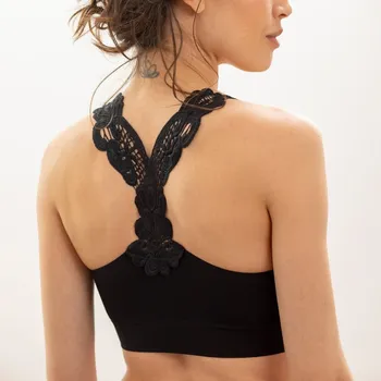 Dámská móda Bolerková bezešvá podprsenka se sportovním střihem zad černá 42/44