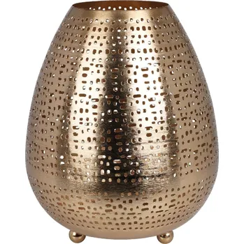 Svícen Svícen na čajové svíčky 21 cm zlatý