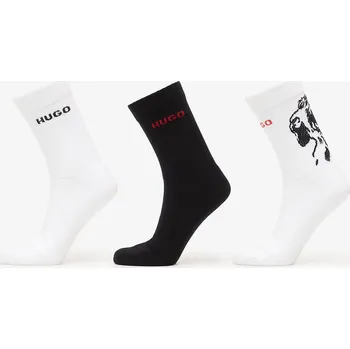Pánské ponožky Ponožky Hugo Boss Qs Angry Dog Socks 3-Pack White 43-46