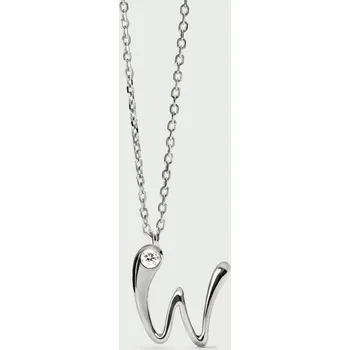 Náhrdelník PDPAOLA Stříbrný náhrdelník s iniciálem W