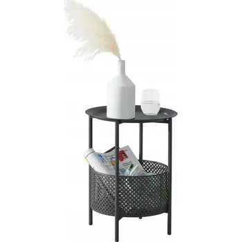 Konferenční stolek Konferenční stolek s košem 46x35 cm Černý