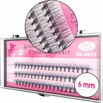 Péče o řasy a obočí Umělé řasy trsy hedvábné přirozené 60 KS 6MM