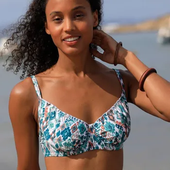 Dámské plavky Plavková vyztužená podprsenka s kosticemi Tanza režná,smaragdová 75