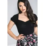 Hell Bunny retro top Mia - Black Velikost: M (UK 12)
