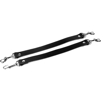 Pánské erotické prádlo Whips Primal Bond Short Leather Connectors Black, 2 kožené spojovací řemínky s karabinami