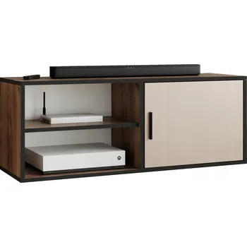 Televizní stolek TV stolek DIO 2 dub craft zlatý + kašmír s otevřenou policí pod televizor