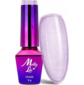 Lak na nehty Hybridní lak barevný Molly Lac Fialový 5 ml