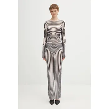 Dámské šaty Šaty Jean Paul GAULTIER Morphing Stripes, M, námořnická modř, 59X