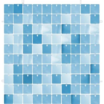 Party dekorace Dekorační čtvercový panel sv. modrý 30x30 cm 1ks