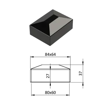 Zábradlí Vnější krytka 60 x 80 mm, plastová PE, černá