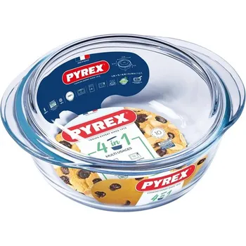 Nádoba na pečení Pyrex Skleněná zapékací mísa s víkem 18 cm