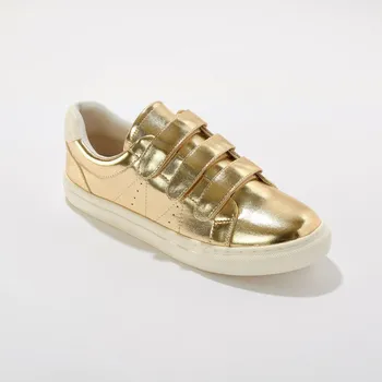 Dámská obuv Zlaté tenisky na suchý zip zlatá 36