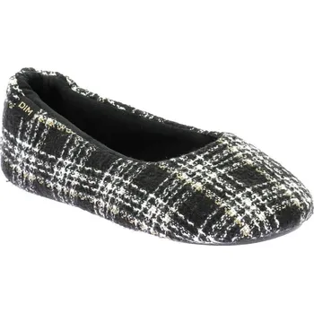 Dámská obuv Kostkované domácí baleríny DIM® černá 38