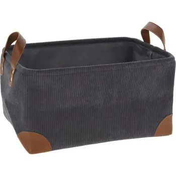 Úložný box Home Styling Collection Úložný košík, manšestr s uchy, 36 x 26 x 19 cm