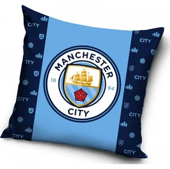 Povlak na polštářek Povlak na polštářek Manchester City Blue Stripe