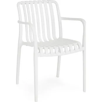 BIZZOTTO Zahradní plastová židle BILLIE bílá s područkami 0650079