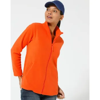 Dámská mikina Fleecová mikina na zip oranžová 38/40