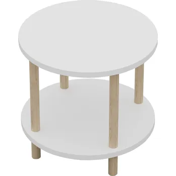 Konferenční stolek Odkládací stolek 49x42 cm bílý