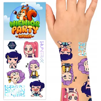 Tetování Smyvatelné tetování pro děti K-POP Démon Hunters Huntrix Pohádka Rumi Zoey