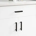 vidaXL Madlo na skříň 12 pcs Černá 121 x 16,6 x 28,3 mm Železo [864728]