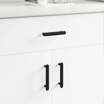 Nábytkové kování vidaXL Madlo na skříň 12 pcs Černá 121 x 16,6 x 28,3 mm Železo [864728]