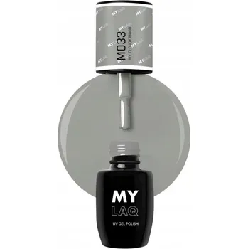 Lak na nehty Hybridní lak barevný lak MylaQ Odstíny šedé a stříbrné My Cloudy Mood